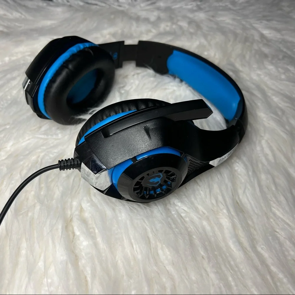 Beexcellent Wired Gaming Headphones with Microphone Blue and Black